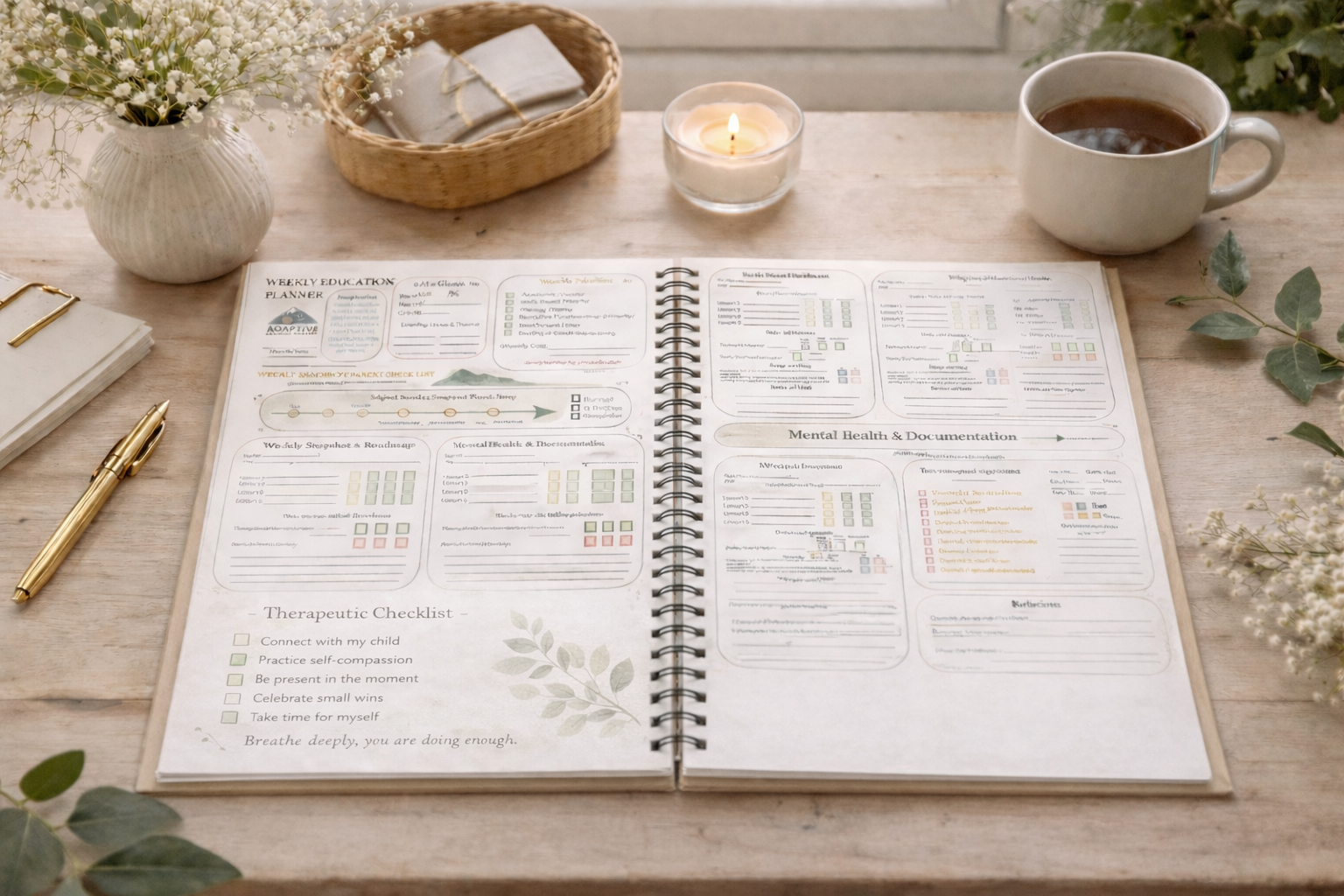 Resources Planning journal and educational resource guide for parents and educators supporting neurodivergent learners.