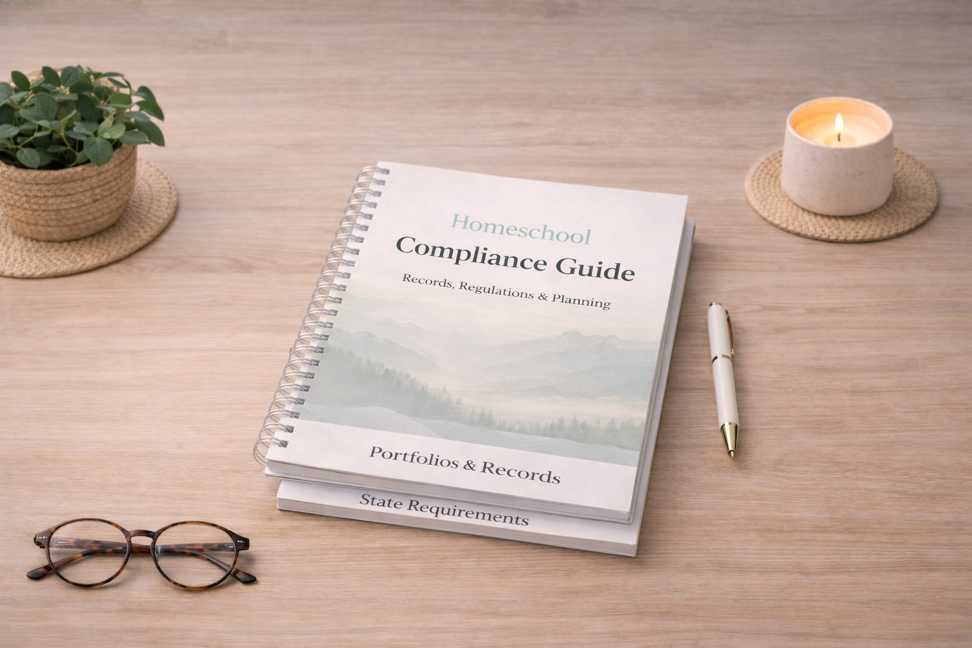 Resources Homeschool compliance guide and planning workbook for parents documenting learning and meeting state homeschool requirements.
